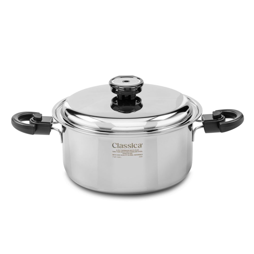 Olla Alta de 7 Qt. con tapa  Utensilios premium americanos de