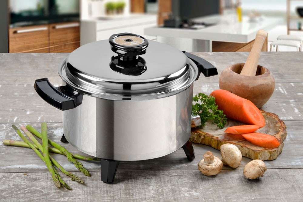 Olla Alta de 10 Qt. con tapa, Utensilios premium americanos de cocina, en  acero inoxidable